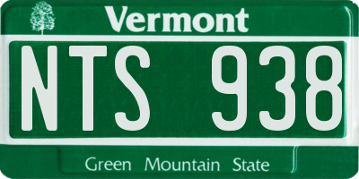 VT license plate NTS938