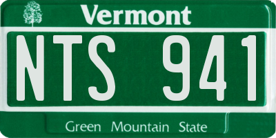 VT license plate NTS941
