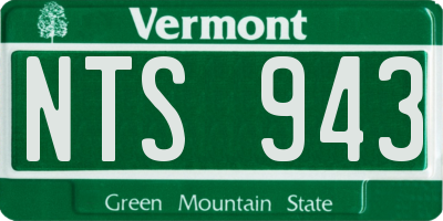 VT license plate NTS943