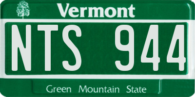 VT license plate NTS944