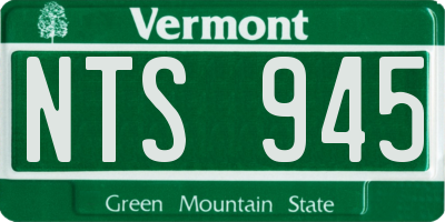 VT license plate NTS945
