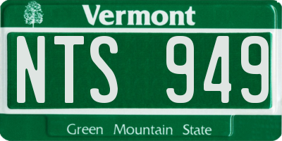 VT license plate NTS949