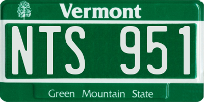 VT license plate NTS951