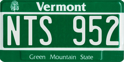 VT license plate NTS952