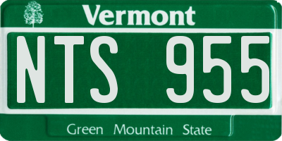 VT license plate NTS955