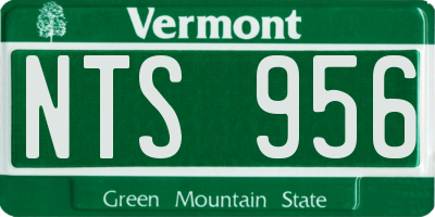 VT license plate NTS956