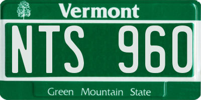 VT license plate NTS960