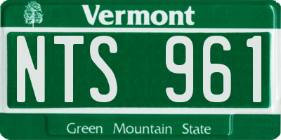 VT license plate NTS961