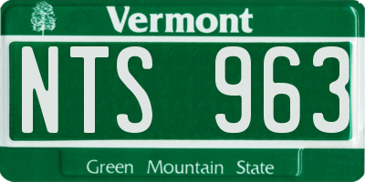 VT license plate NTS963