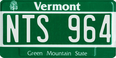 VT license plate NTS964