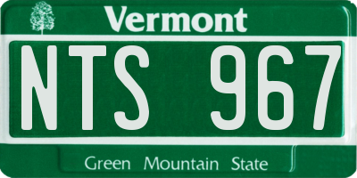 VT license plate NTS967