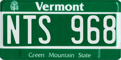 VT license plate NTS968