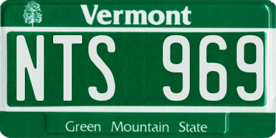 VT license plate NTS969