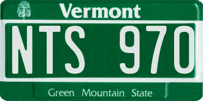 VT license plate NTS970