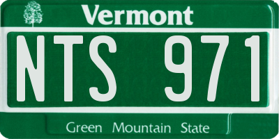 VT license plate NTS971