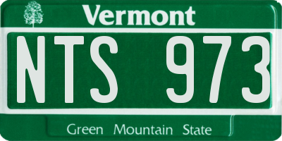 VT license plate NTS973