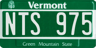VT license plate NTS975