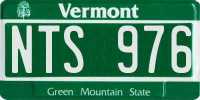 VT license plate NTS976