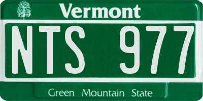 VT license plate NTS977