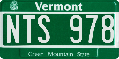 VT license plate NTS978