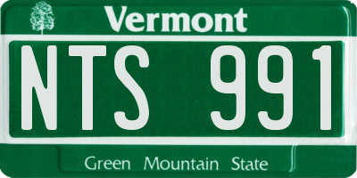 VT license plate NTS991