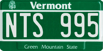 VT license plate NTS995