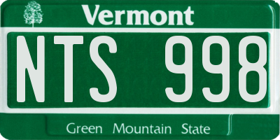 VT license plate NTS998