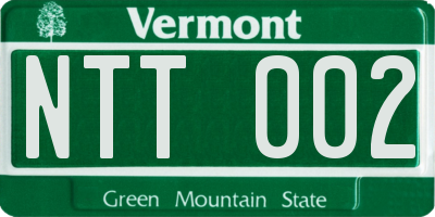VT license plate NTT002