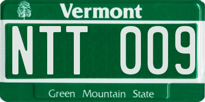 VT license plate NTT009