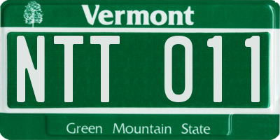 VT license plate NTT011