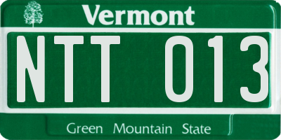 VT license plate NTT013