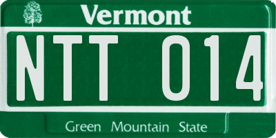 VT license plate NTT014