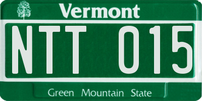VT license plate NTT015