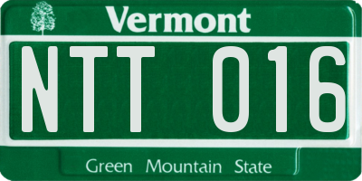 VT license plate NTT016