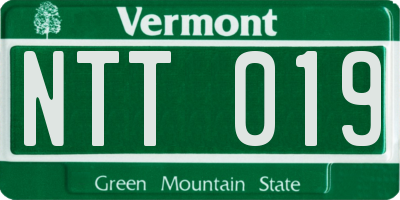 VT license plate NTT019