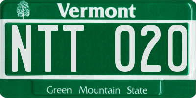 VT license plate NTT020