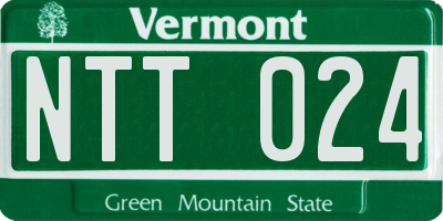 VT license plate NTT024