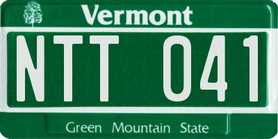 VT license plate NTT041