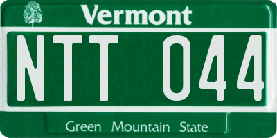 VT license plate NTT044