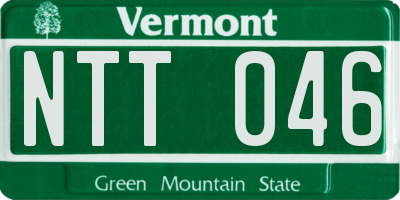 VT license plate NTT046