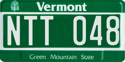VT license plate NTT048