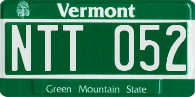 VT license plate NTT052