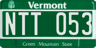 VT license plate NTT053