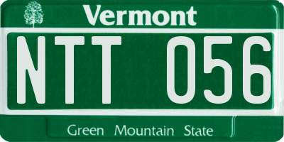 VT license plate NTT056