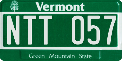 VT license plate NTT057