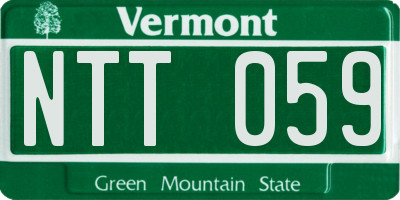 VT license plate NTT059