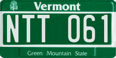 VT license plate NTT061