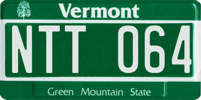 VT license plate NTT064