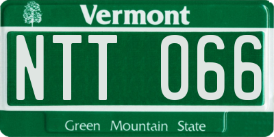VT license plate NTT066
