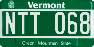 VT license plate NTT068